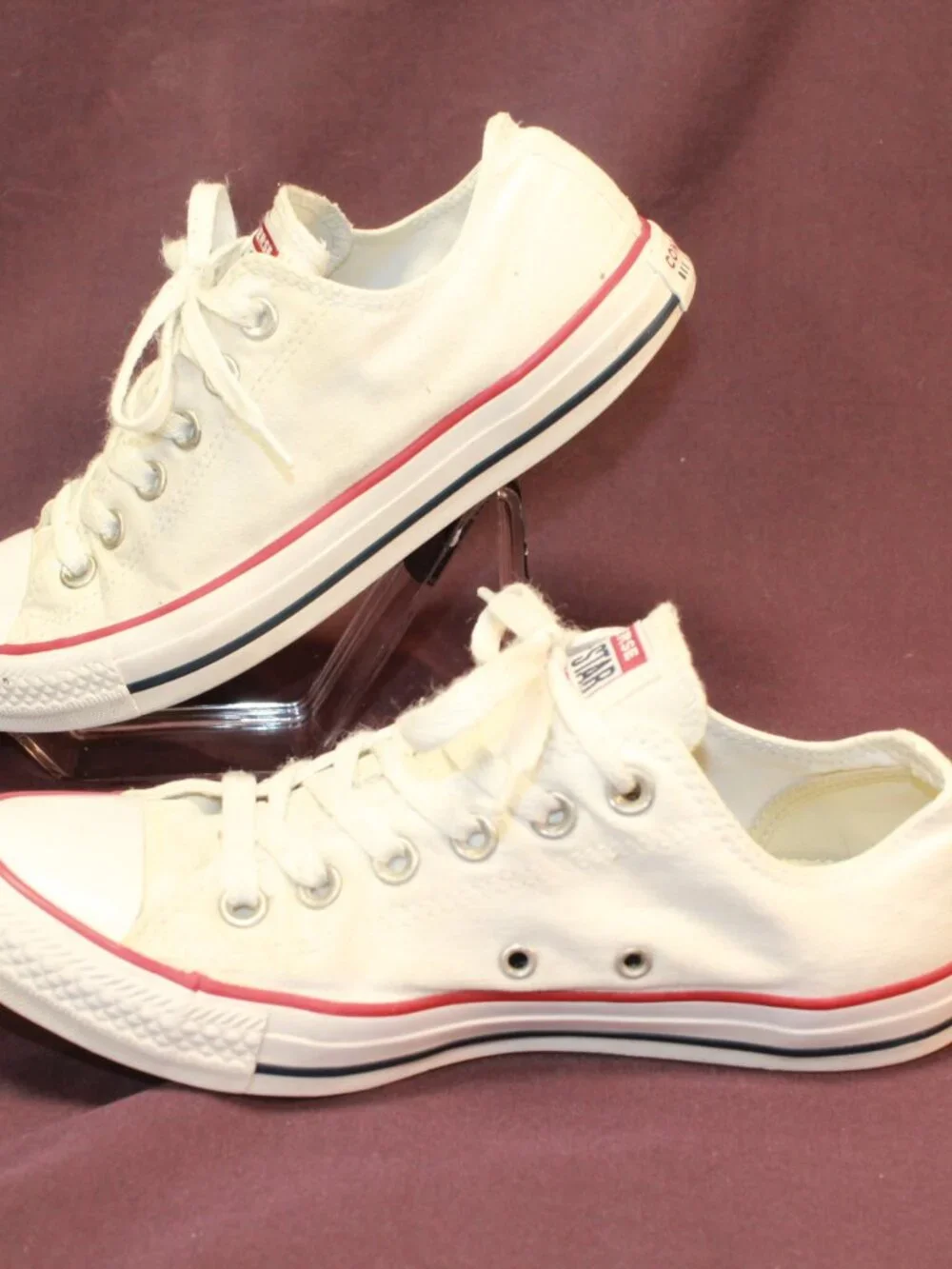 Converse Chuck Taylor All Star W8 White Low Top Sneakers - W7652 - Picture 4 of 12